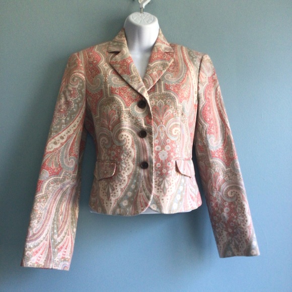 Tommy Hilfiger Spring Paisley Jacket Size 8 - Picture 2 of 9